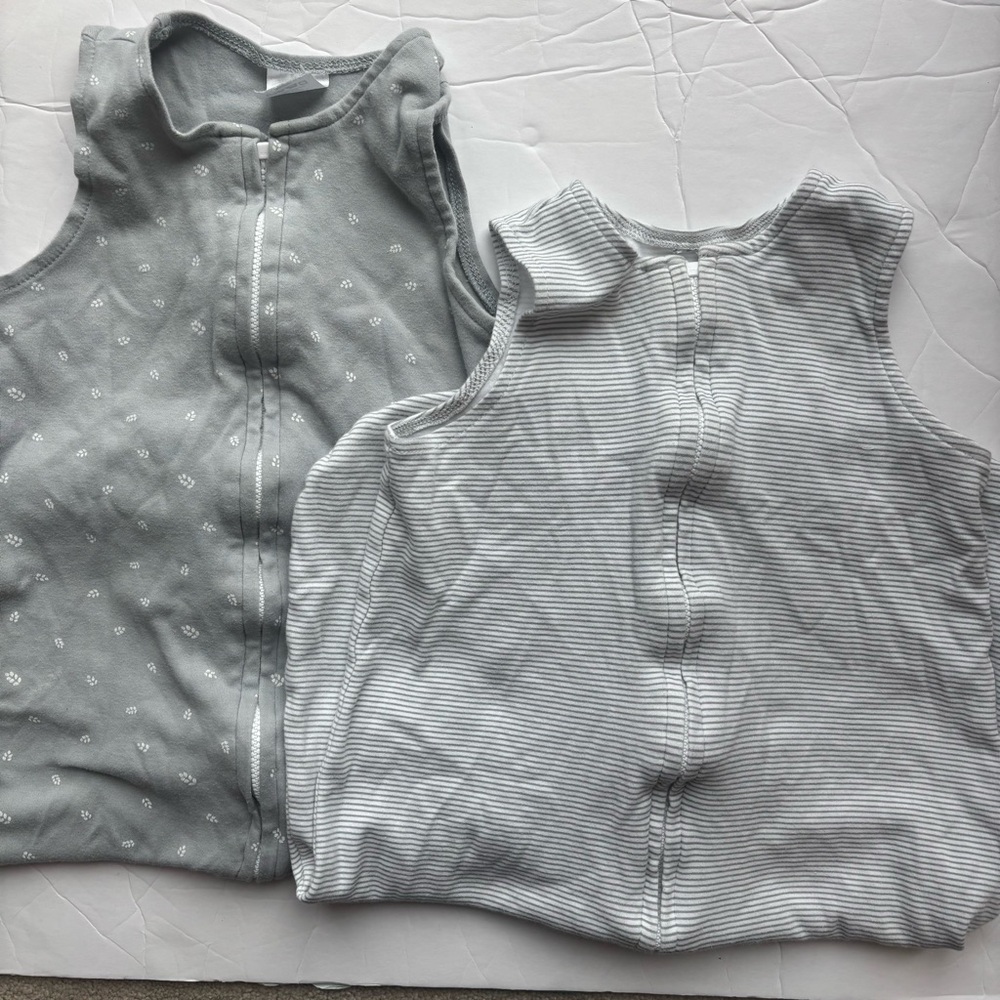 Ely’s & Co 12M Two Baby 100% Cotton Patterned Sleep Sacks/Wearable Blankets